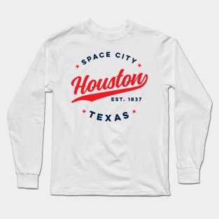 Houston Space City Texas Vintage USA Long Sleeve T-Shirt